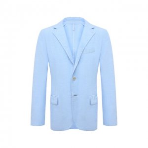 Льняной пиджак 120% Lino. Цвет: голубой