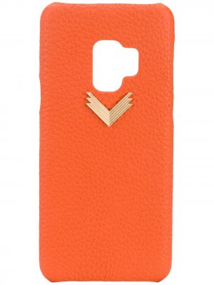 Чехол для Samsung S9 с тиснением Manokhi. Цвет: оранжевый