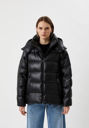 Куртка кожаная Karl Lagerfeld. Цвет: черный