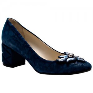 Туфли , натуральная замша, размер 37.5, синий Ilasio Renzoni. Цвет: синий