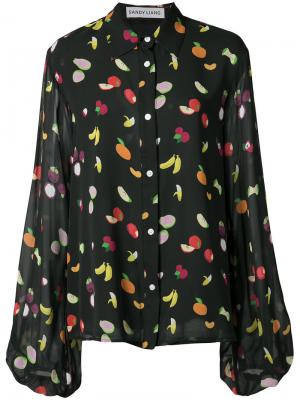 Fruit print blouse Sandy Liang. Цвет: чёрный