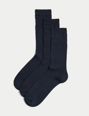 3 пары носков Gentle Grip Cool & Fresh , темно-синий Marks Spencer