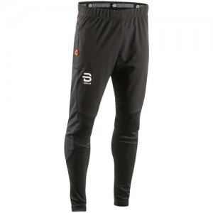 Беговые брюки , утепленные, размер S, черный Bjorn Daehlie. Цвет: черный