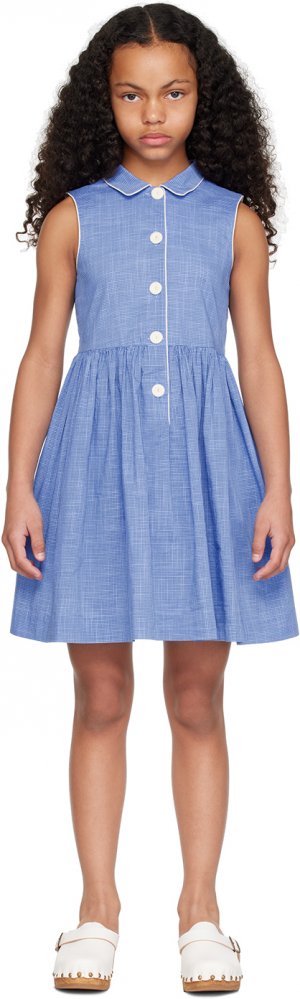 Детское синее платье Anne Bonpoint