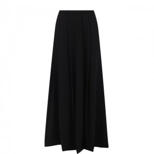 Шелковая юбка-макси со складками Giorgio Armani. Цвет: чёрный