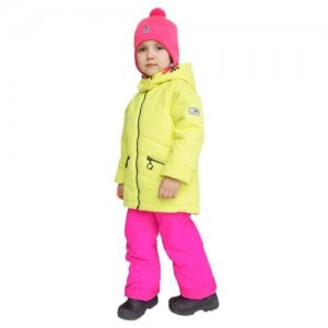 Комплект демисезонный мембранный для девочки UKI kids “Майя” ( размер 86, большемерит +6). Цвет: розовый/желтый