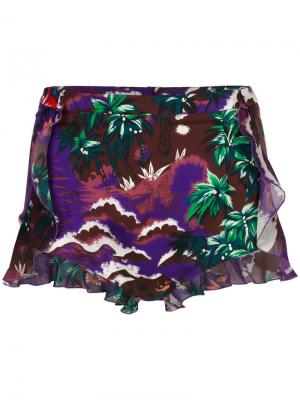 Пляжные шорты с гавайским принтом Dsquared2. Цвет: розовый
