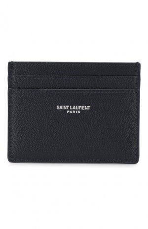 Кожаный футляр для кредитных карт Paris Saint Laurent. Цвет: синий