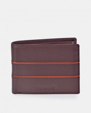 Мужской бордовый кошелек с портмоне в американском стиле , бордо Guy Laroche
