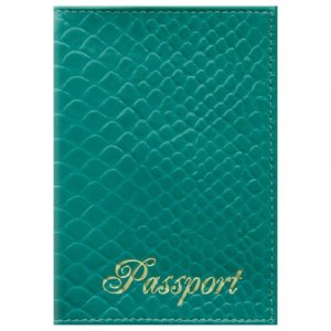 Обложка для паспорта, зеленый, бирюзовый OfficeSpace. Цвет: зеленый/бирюза