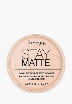 Пудра компактная Rimmel спресованная Stay Matte Re-pack, Тон 002. Цвет: розовый