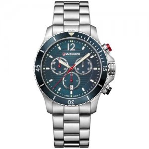 Наручные часы Seaforce 01.0643.115, синий, серебряный WENGER. Цвет: серебристый