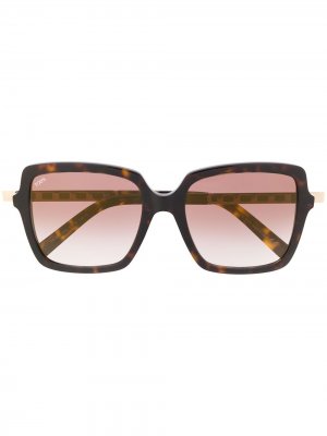 Tods солнцезащитные очки в квадратной оправе Tod's. Цвет: коричневый