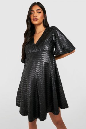 Платье для беременной с пайетками , черный Boohoo