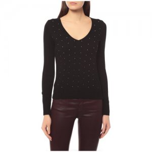 Пуловер, размер 42, черный Rosanna Pellegrini. Цвет: черный