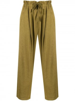 Укороченные брюки с присборенной талией Kristensen Du Nord. Цвет: зеленый