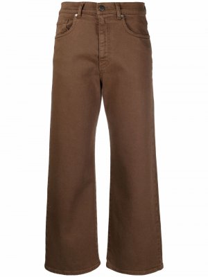 Укороченные джинсы прямого кроя P.A.R.O.S.H.. Цвет: коричневый