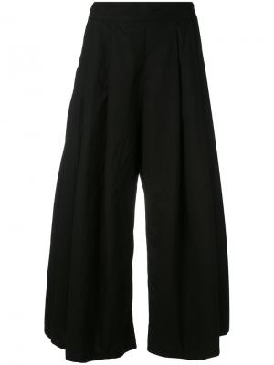 Укороченные широкие брюки Labo Art. Цвет: чёрный
