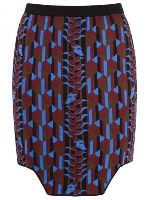 Printed knit skirt Gig. Цвет: синий