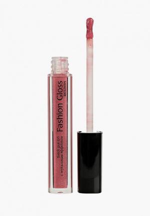 Блеск для губ Relouis с зеркальным эффектом Fashion Gloss тон 15, глиттером. Цвет: розовый
