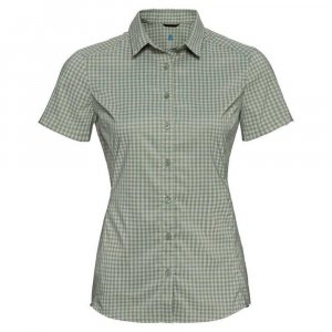 Рубашка с коротким рукавом Kumano Check, зеленый Odlo