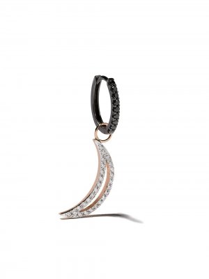 Золотая серьга-кольцо Moon Night с бриллиантами Botier. Цвет: 18 ct. белый черный rhodium