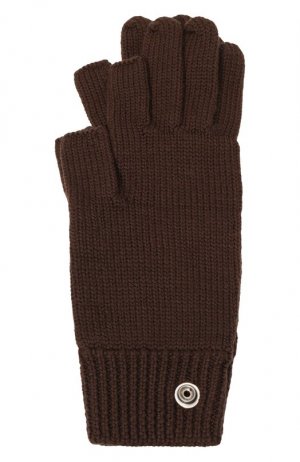 Шерстяные перчатки Rick Owens. Цвет: коричневый