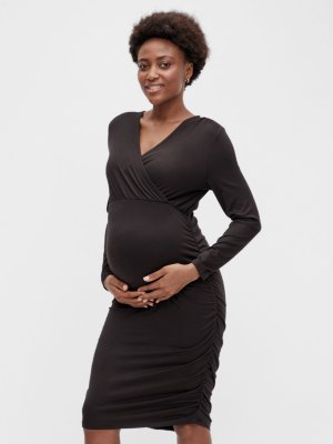 Платье миди для беременных и кормящих мам Noos Pilar , черный Mamalicious
