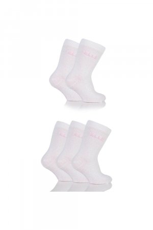 5 пар детских белых однотонных носков ELLE, белый Elle