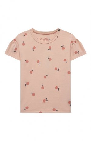 Хлопковая футболка Sanetta. Цвет: розовый