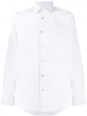 Рубашка узкого кроя с длинными рукавами PAUL SMITH. Цвет: белый