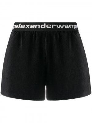 Спортивные шорты с завышенной талией Alexander Wang. Цвет: черный