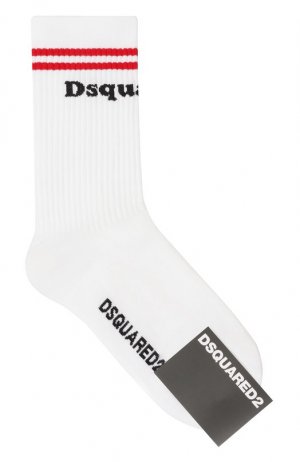 Хлопковые носки Dsquared2. Цвет: белый
