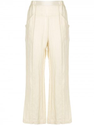 Укороченные расклешенные брюки Muller Of Yoshiokubo. Цвет: желтый