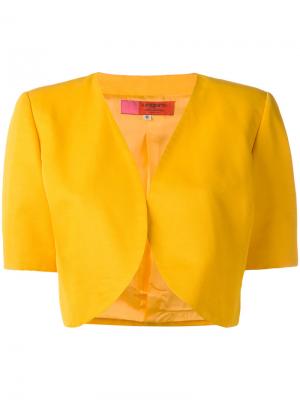 Укороченный пиджак Emanuel Ungaro Pre-Owned. Цвет: желтый