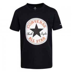 Детская футболка Chuck Patch Graphic T-Shirt Converse. Цвет: черный