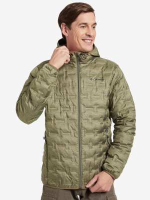 Куртка пуховая мужская Delta Ridge Down Hooded Jacket, Зеленый Columbia. Цвет: зеленый