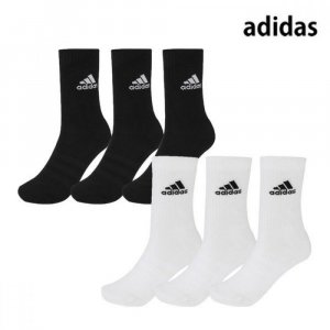 Sock Cushion Crew Socks 3 Pack White Black 2 Types Pick 1P319279254 Adidas