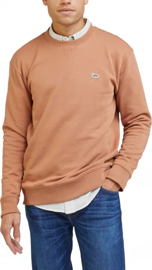Свитшот мужской Men Plain Crew Sweatshirt Cider коричневый S Lee. Цвет: коричневый