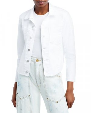 Джинсовая куртка Janelle Raw-Edge L'AGENCE, цвет Blanc L'AGENCE