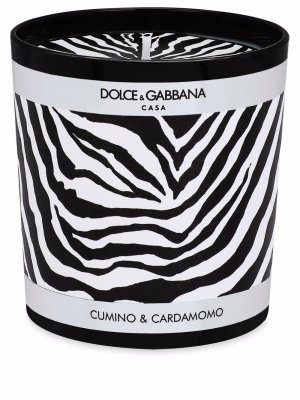Свеча с принтом Dolce & Gabbana. Цвет: черный