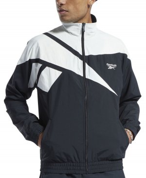 Мужская классическая спортивная куртка vector regular fit с логотипом и цветными блоками на молнии во всю длину , мульти Reebok