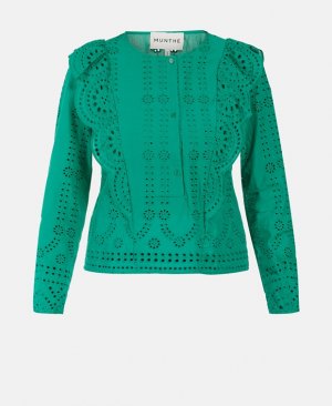 Блузка-рубашка органик, зеленый Munthe