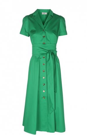Вечернее платье с поясом Weill. Цвет: зеленый