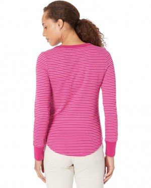 Рубашка U.S. POLO ASSN. Long Sleeve Striped rmal Knit Shirt, цвет Hillsdale Fuchsia