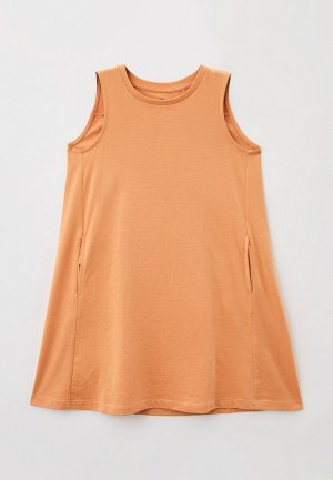 Платье UNIQLO. Цвет: оранжевый