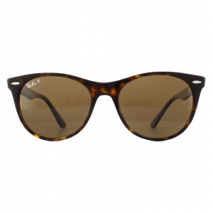 Поляризованные солнцезащитные очки цвета гаваны в круглой полоске , коричневый Ray-Ban
