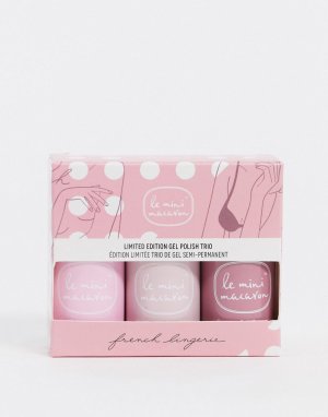Набор из трех гелевых лаков для ногтей – French Lingerie-Розовый цвет Le Mini Macaron