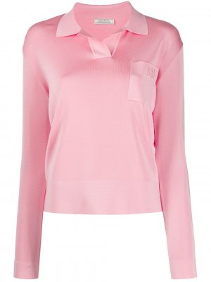 Трикотажная рубашка-поло Nina Ricci. Цвет: розовый