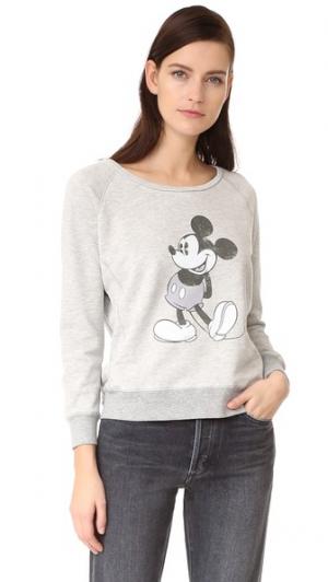 Пуловер Mickey с рукавами реглан David Lerner. Цвет: серый меланж